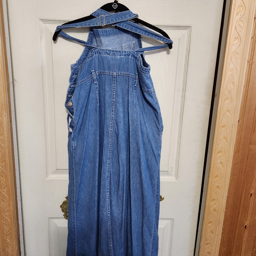 Ll Bean Denim Overalls Dress - Picture 11 of 12